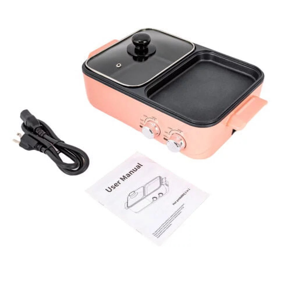 1500W 2in1 Non-Stick Electric Hot Pot and Grill U441633