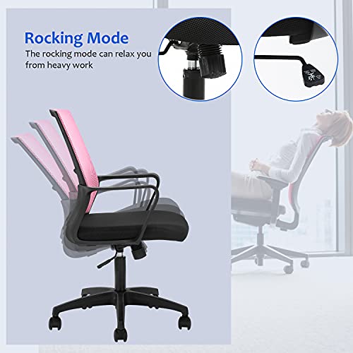 Black Ergonomic Mesh Office Chair with Armrests J535183
