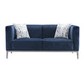Dark Blue Velvet Loveseat F546763