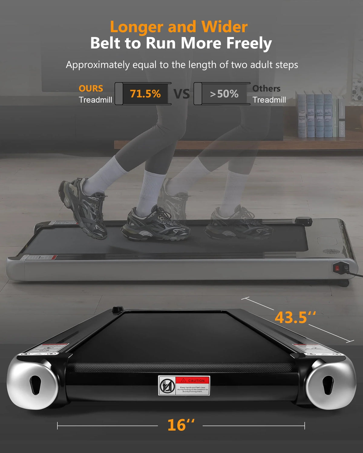 2.5 Walking Pad Under Desk Treadmill C469