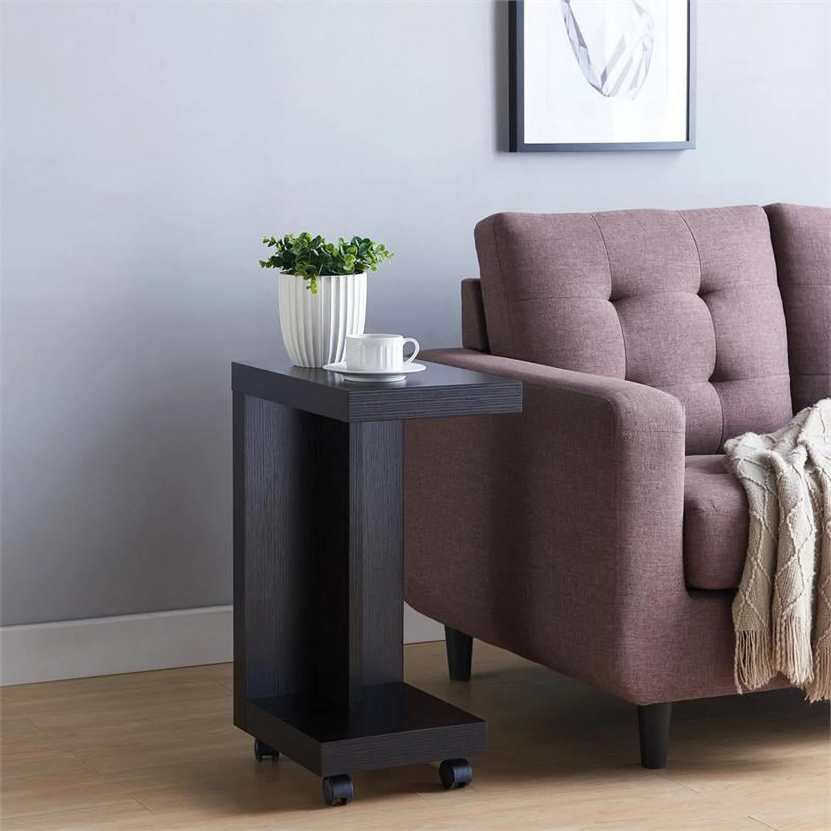 3-Piece Black Wood Coffee Table Set H277