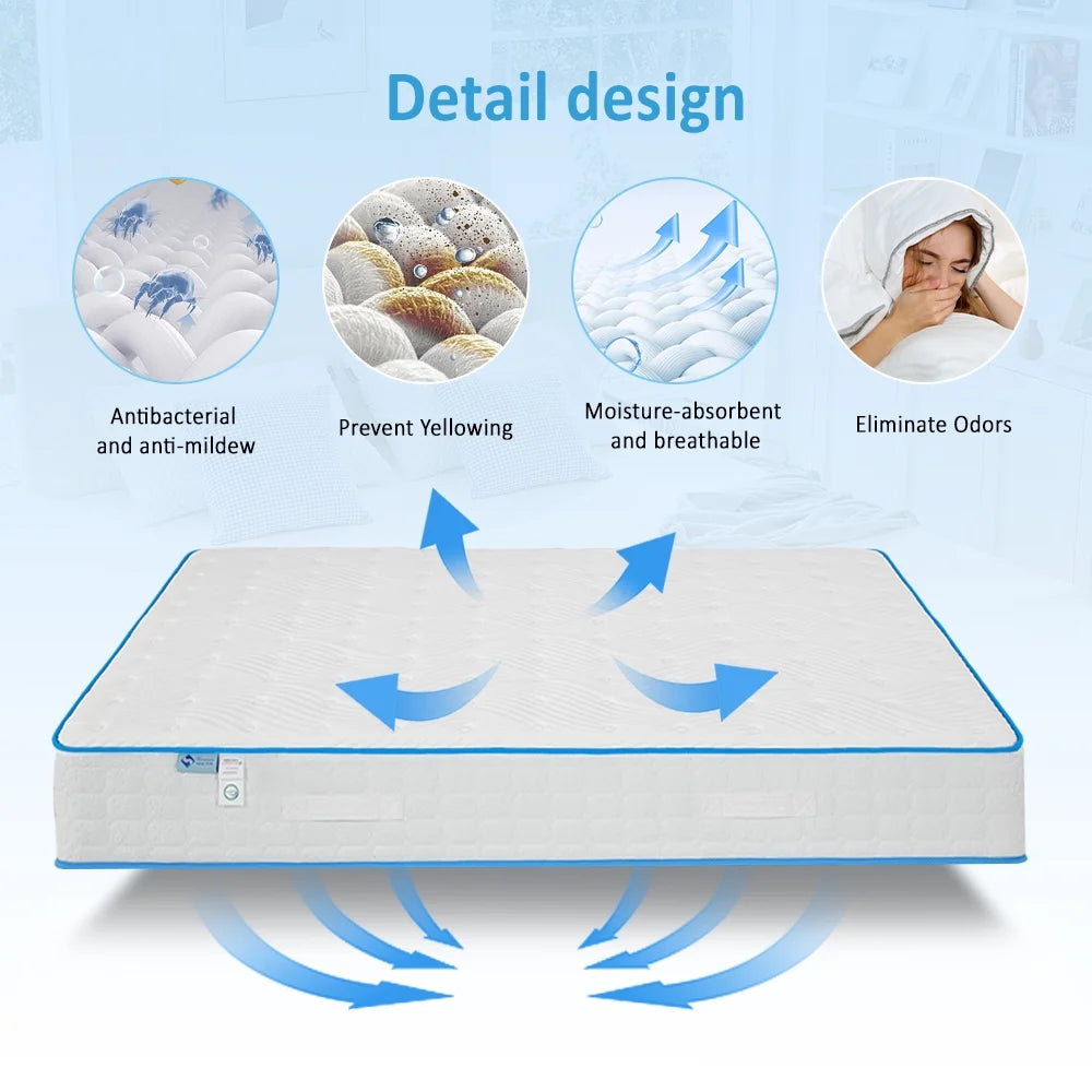 Queen Size Gel Memory Foam Hybrid Mattress H6378