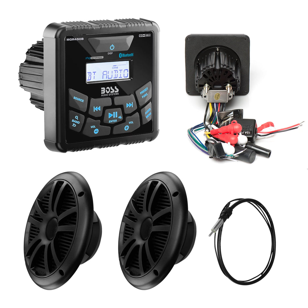 Marine Gauge Receiver Speakers, Bluetooth, No CD G5182