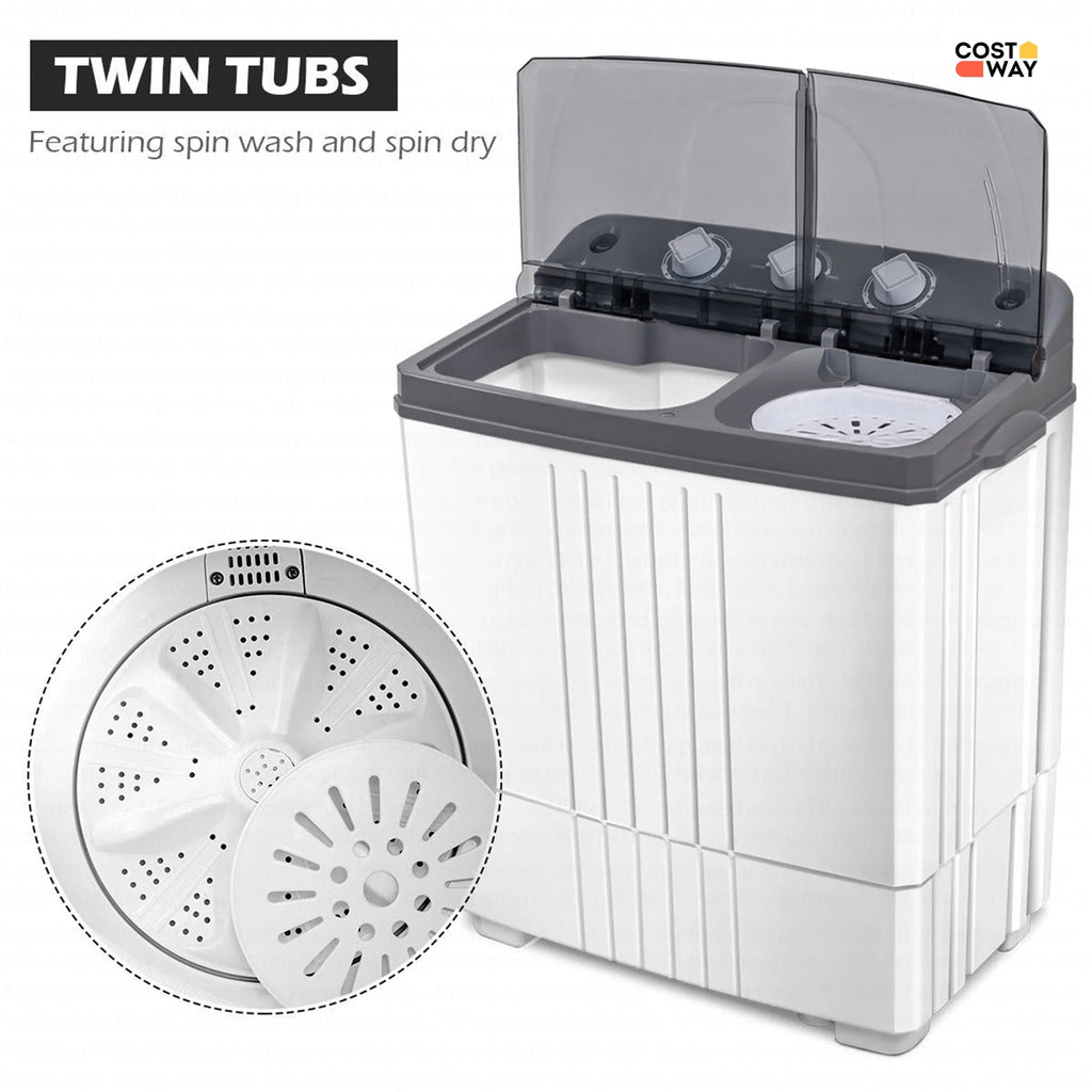 Portable Mini Compact Twin Tub Washing Machine T845