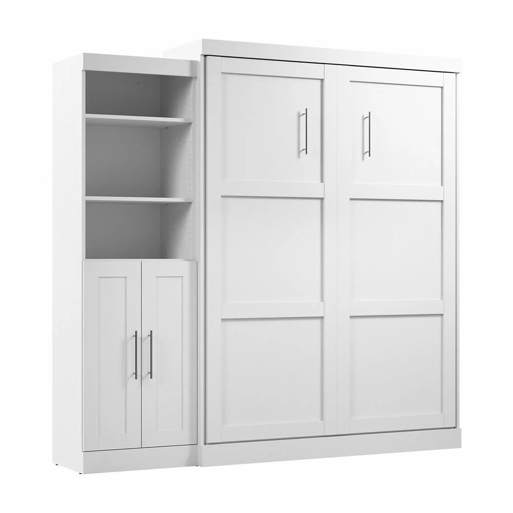 Queen Murphy Bed and Closet Organizer in White I824662