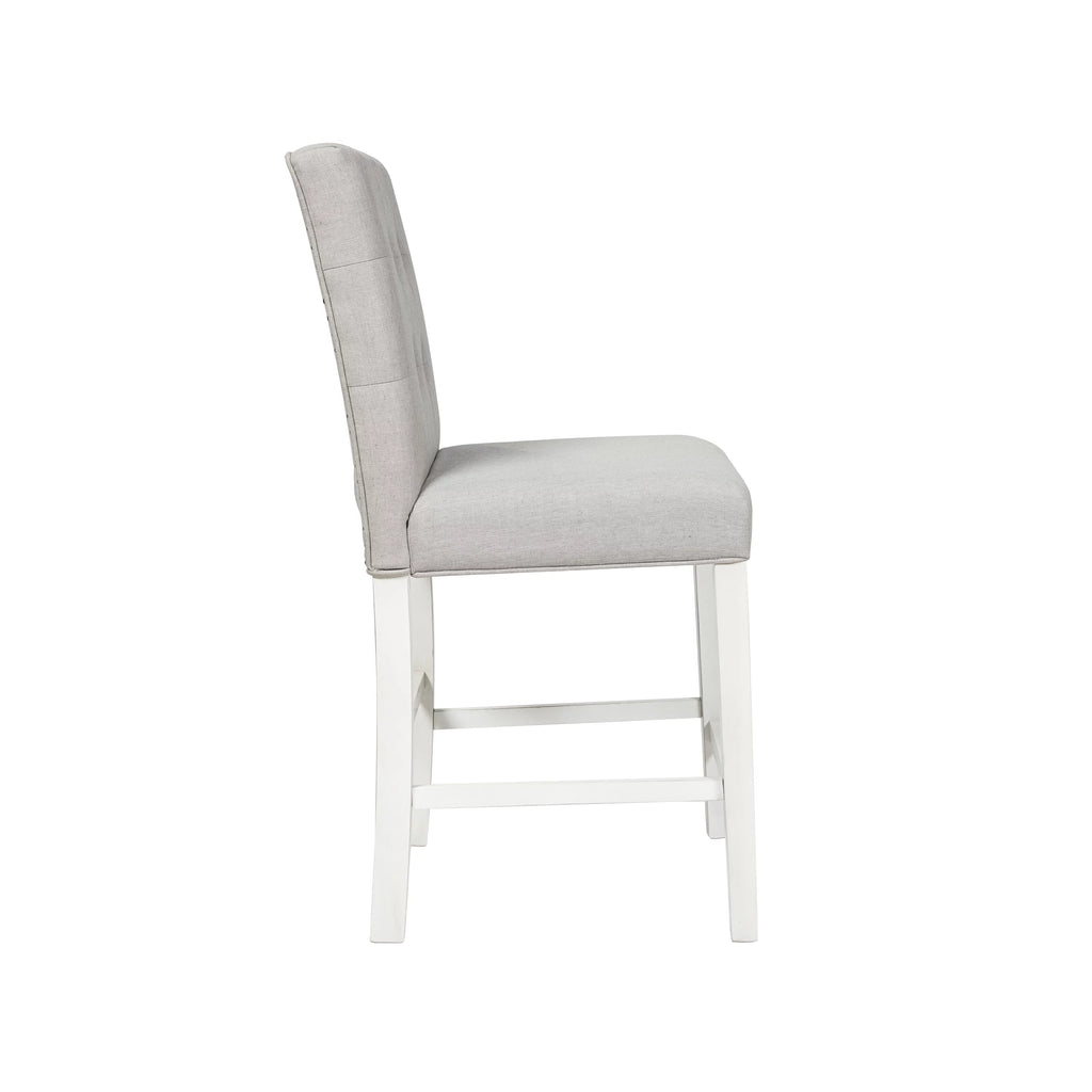 Grey Tufted Counter Chairs Set of 2 G739