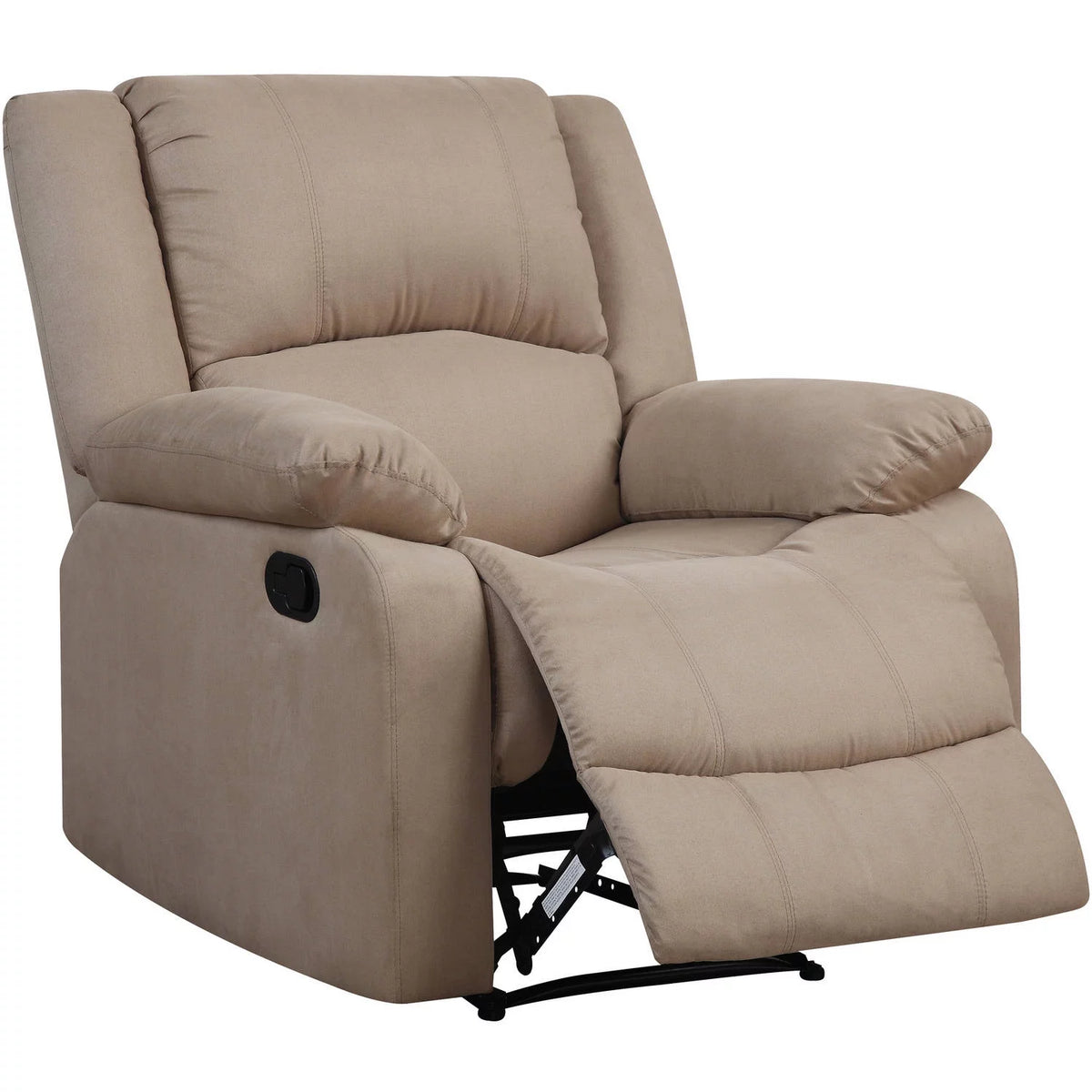 Beige Microfiber Push Back Recliner C178560