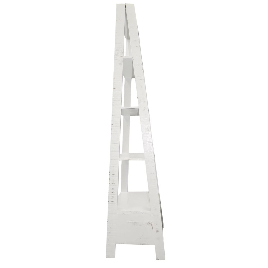 4 Shelf Wooden Ladder Bookcase with Drawer L16100