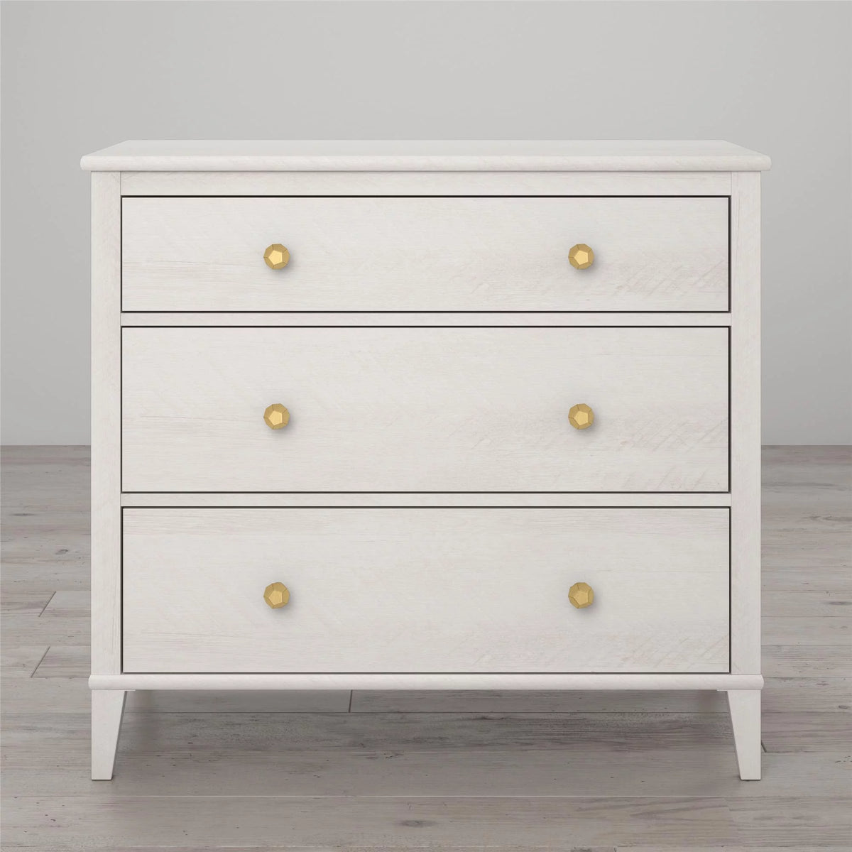 White 3 Drawer Dresser P642