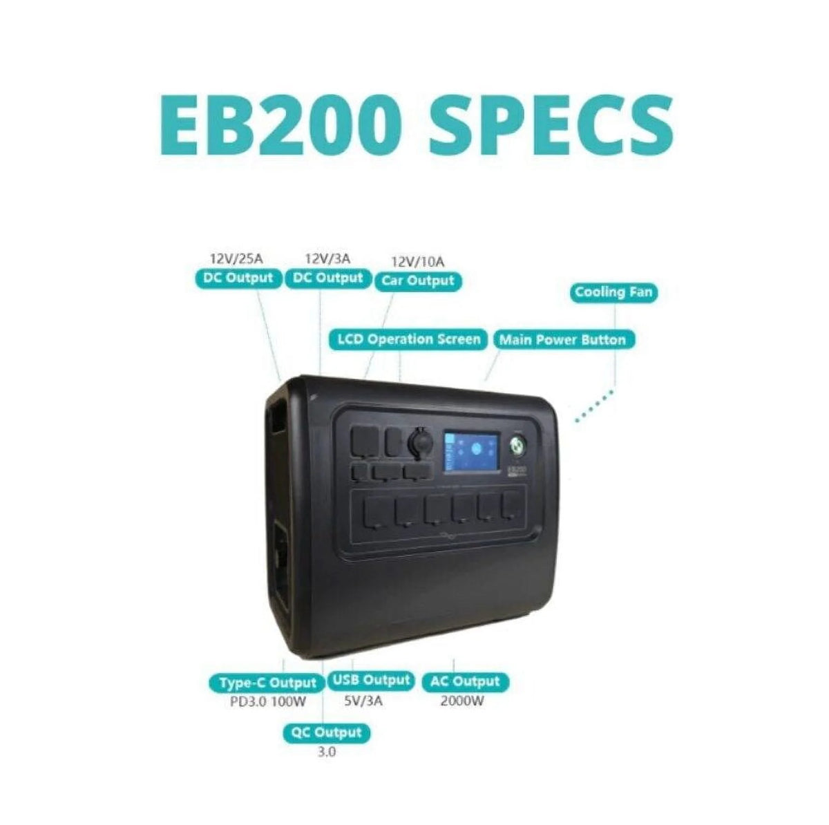2000W Power Station Solar Generator L349