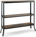 Industrial 3-Tier Narrow Console Table with Open Shelves T877567