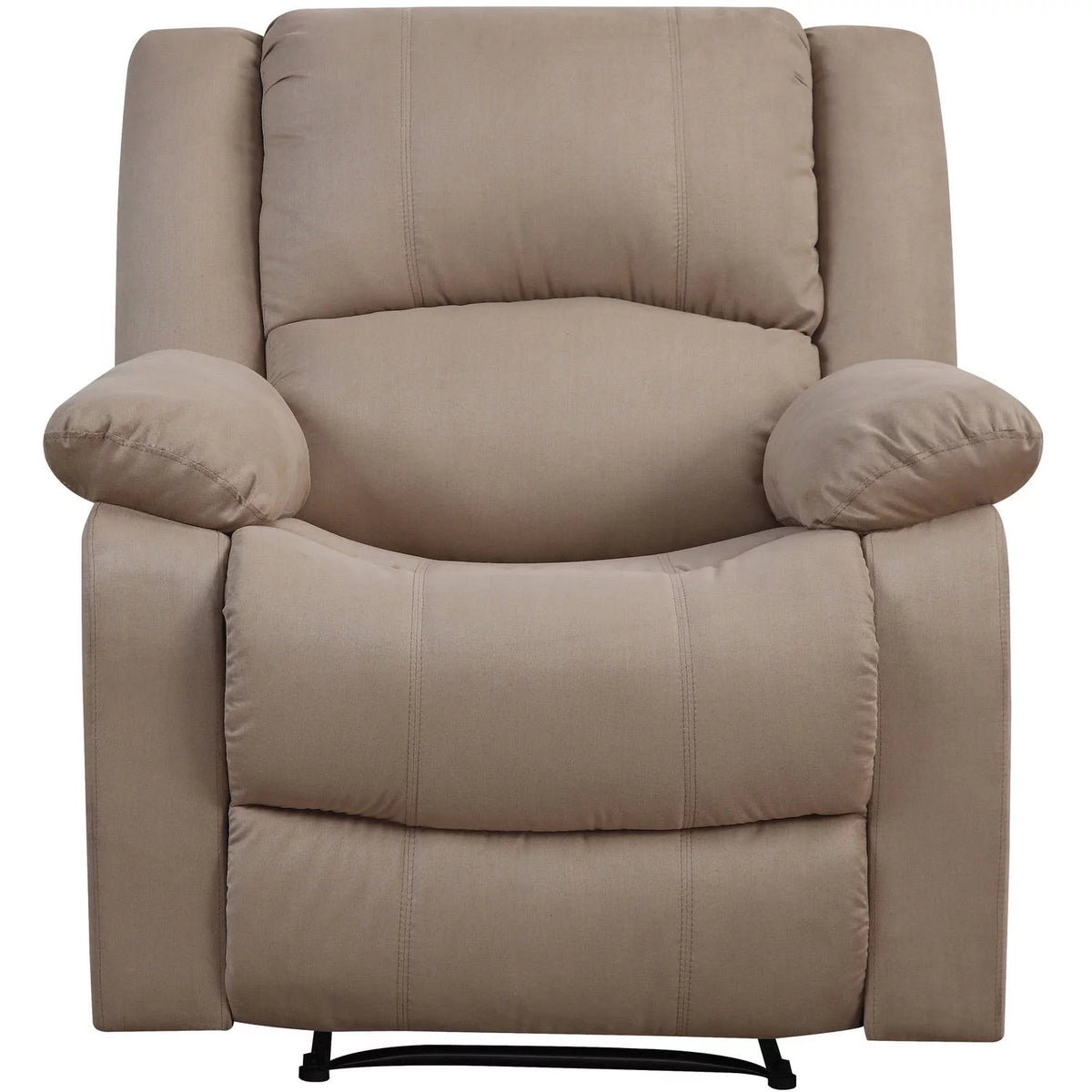 Beige Microfiber Push Back Recliner C178560