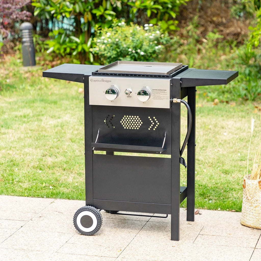 2-In-1 Gas Grill 20,000 BTU Black J742679
