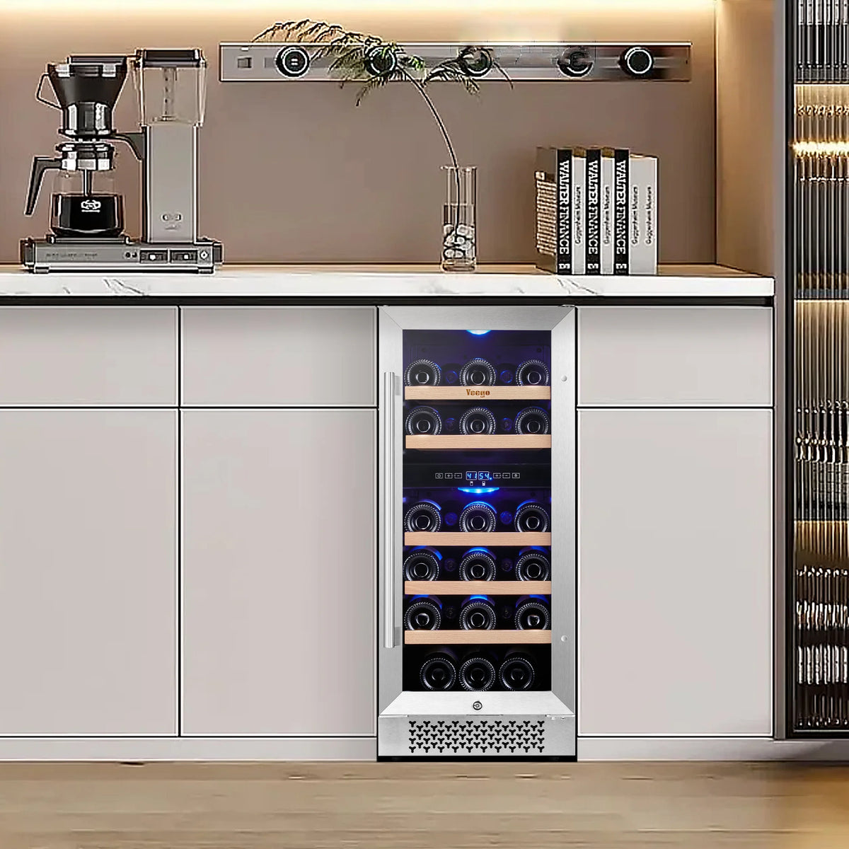15 Bottle Dual Zone Wine Cooler Refrigerator S51098