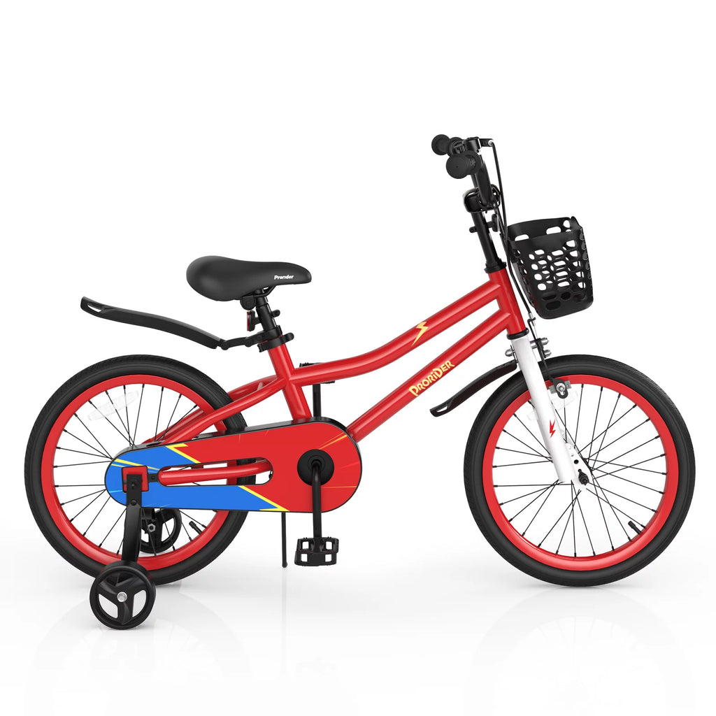 18 Kid's Bike with Training Wheels & Basket B1744